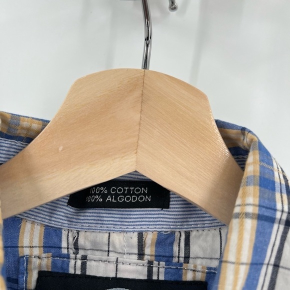 Franky Max Plaid Long Sleeve Button Down Pocket Shirt Mens Small - Picture 4 of 5